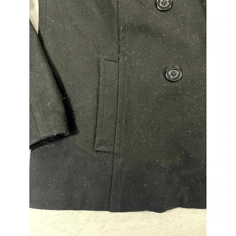 La Nouvelle Renaissance Jacket Womens Medium Black Wool Hooded Lined Full Zip‎